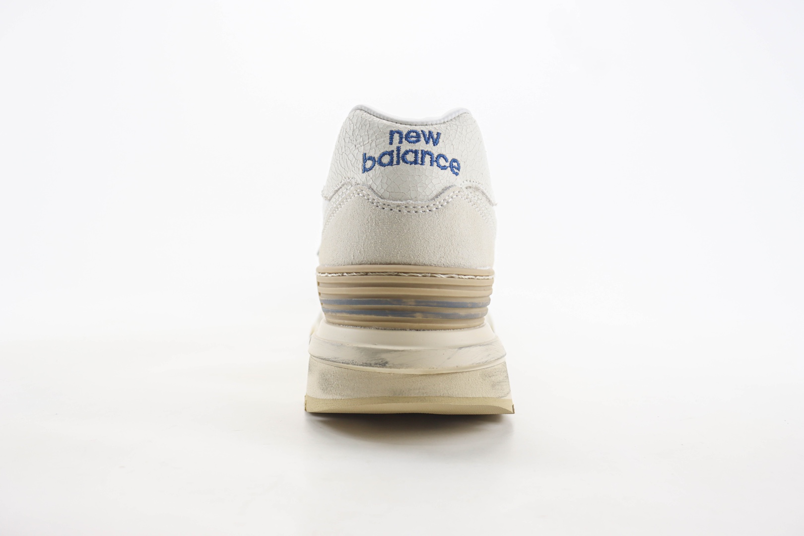 新百伦New Balance 574纯原版本NB574白灰色做旧脏脏鞋 莆田复刻鞋货源 货号:U574LGRS