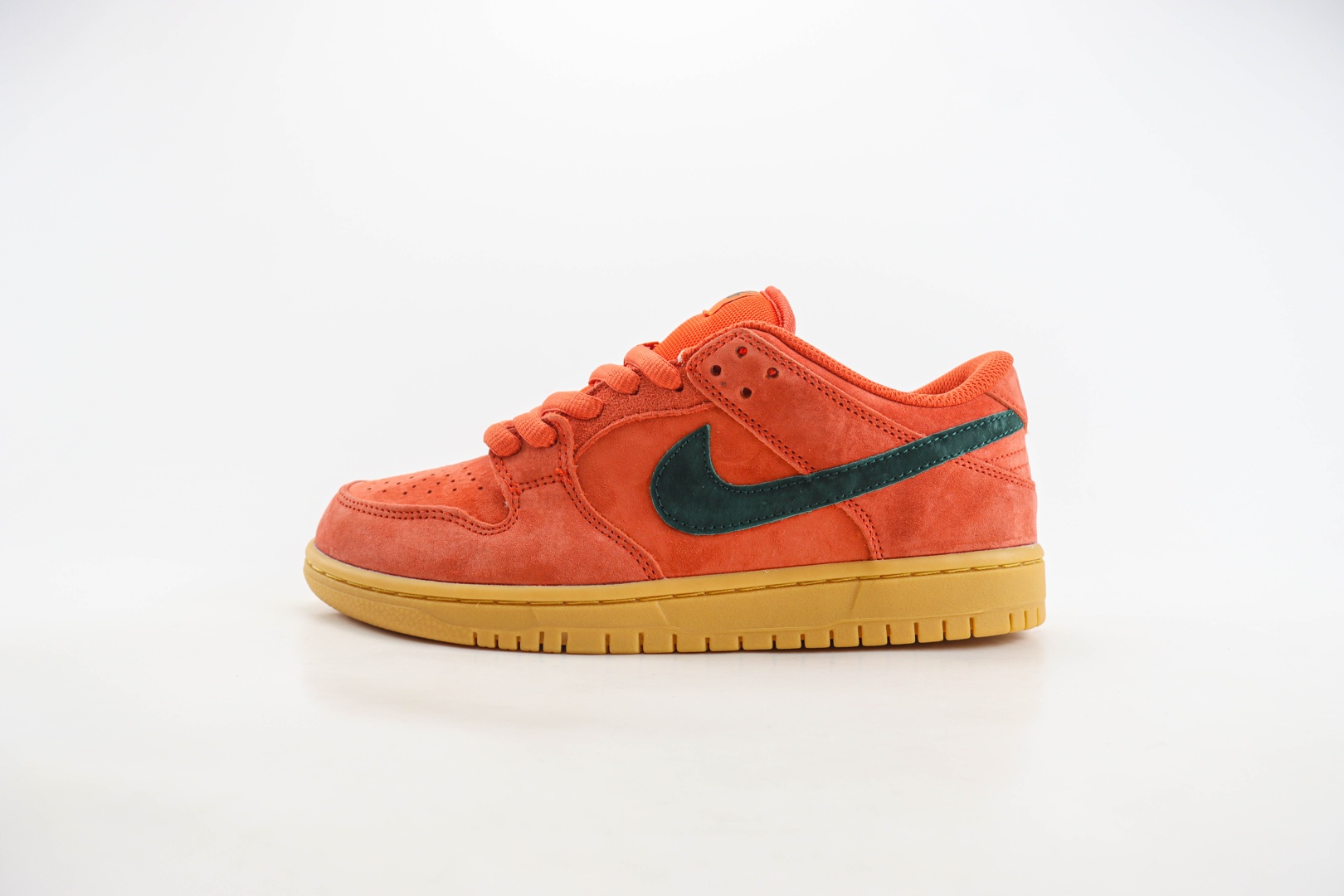 耐克Nike SB Dunk Low纯原版本低帮SB Dunk麂皮橙生胶滑板板鞋 莆田耐克代理 (ID:107364) - 图片1