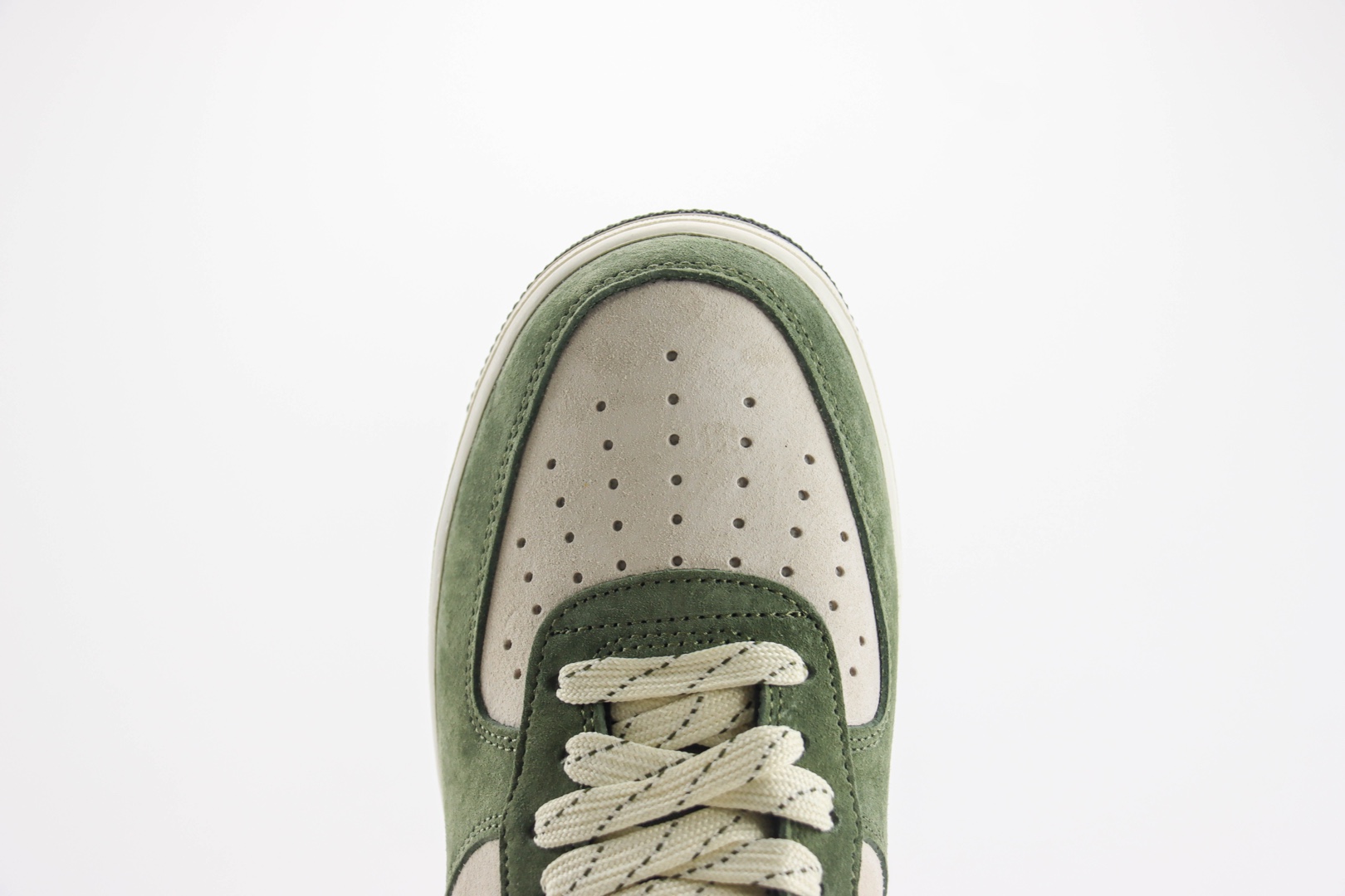 耐克Nike Air Force 1 Low纯原版本空军一号AF1白绿黑勾麂皮板鞋 莆田耐克工厂 货号:DI3966-023