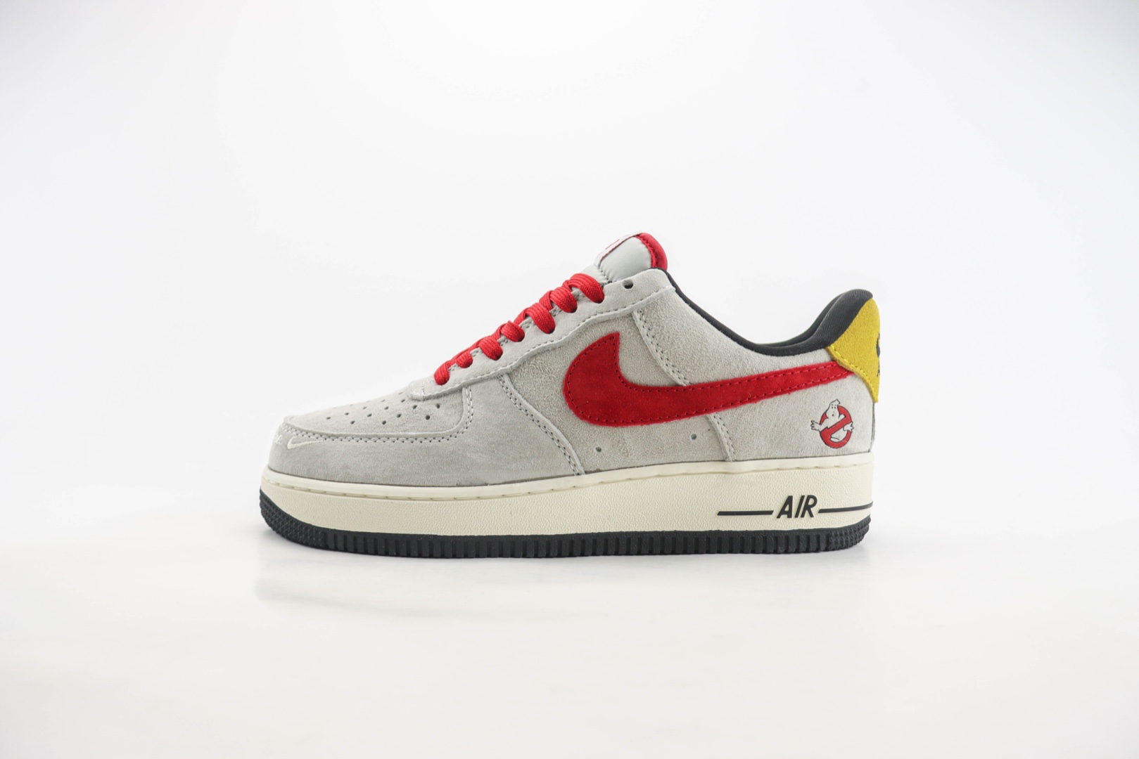 耐克Nike Air Force 1 Low纯原版本空军一号AF1麂皮灰红低帮板鞋 莆田天花板AF1 (ID:107392) - 图片1