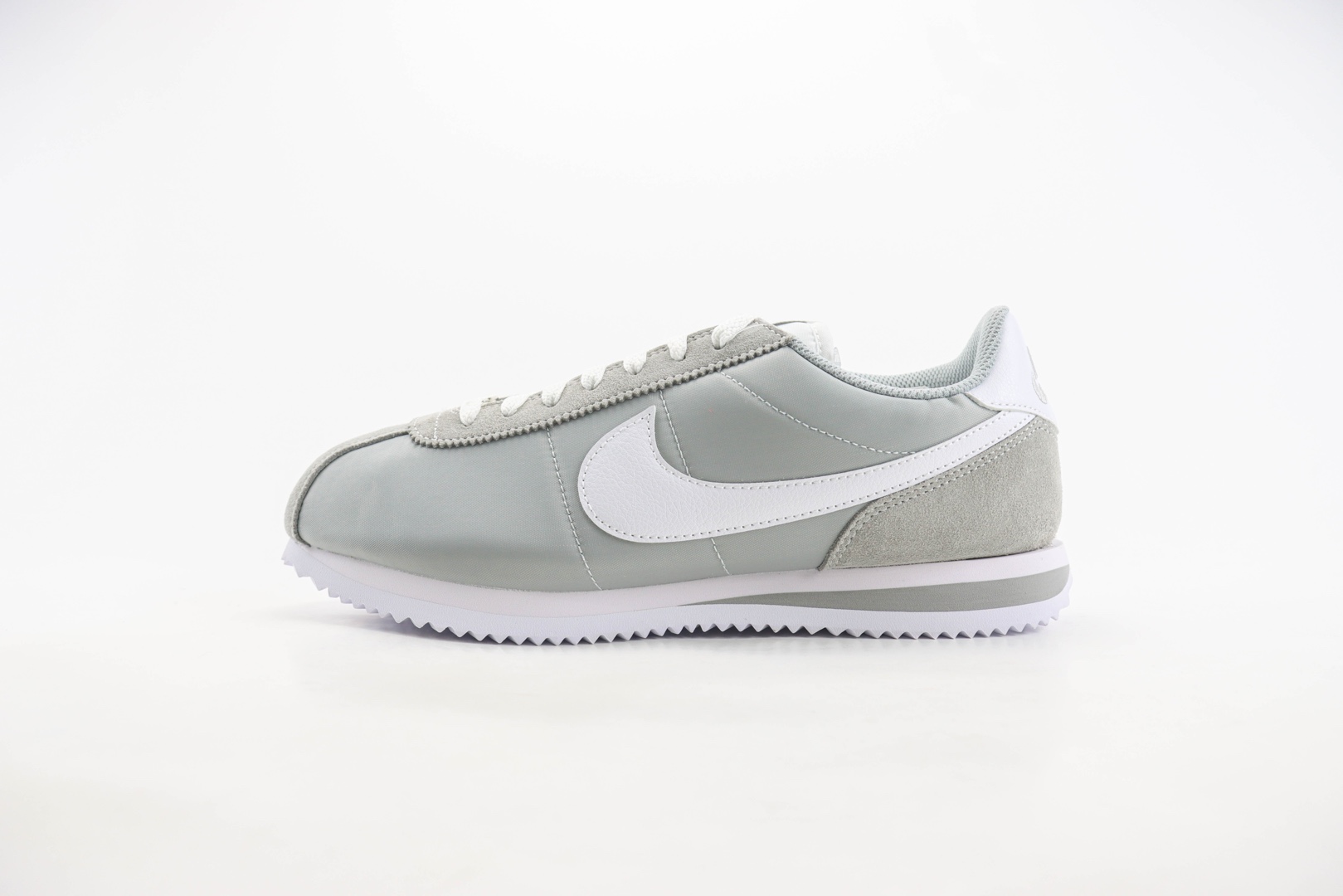 耐克Nike Classic Cortez Leather纯原版本阿甘系列灰白慢跑鞋 莆田耐克货源 (ID:107399) - 图片1