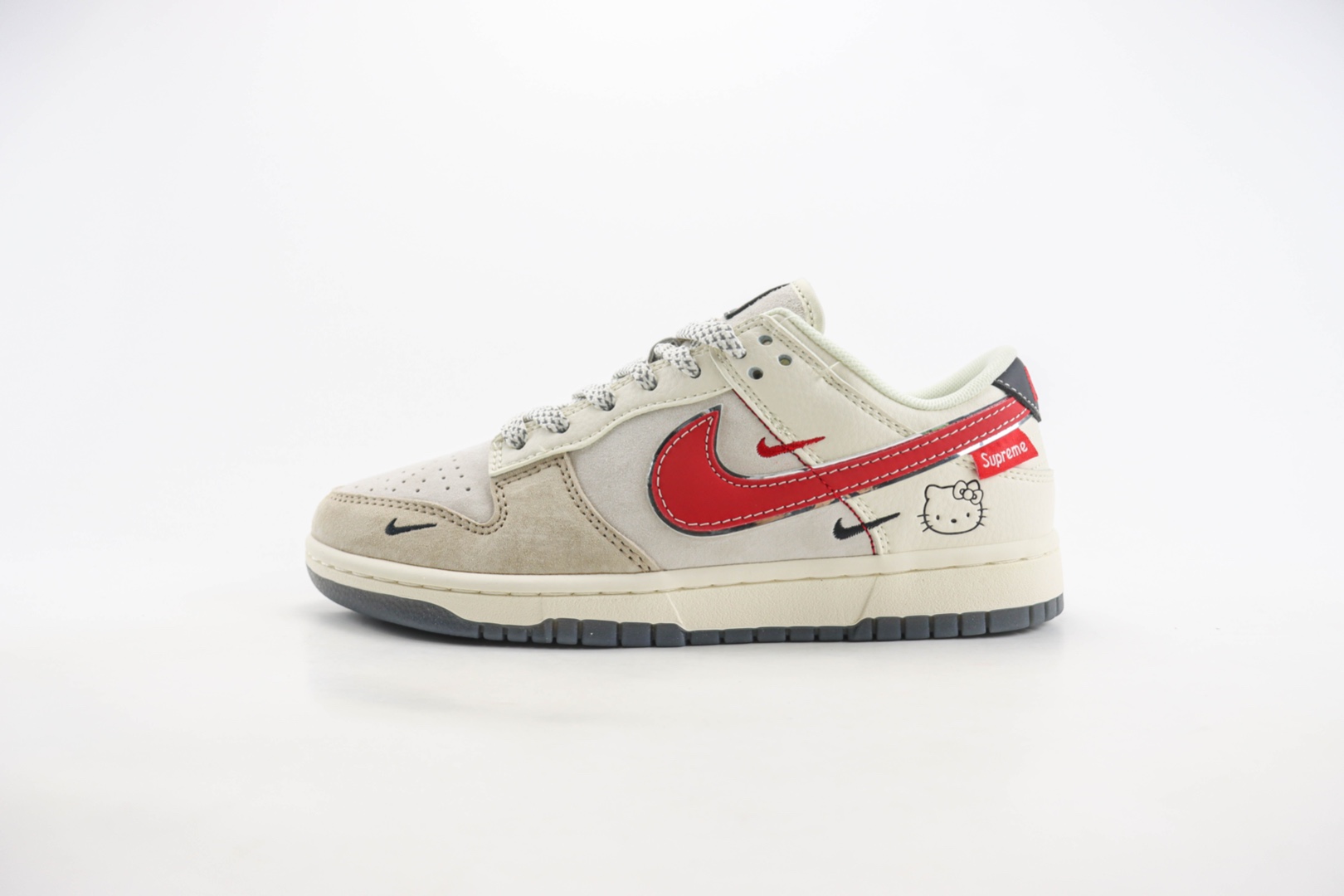 耐克Nike SB Dunk Low纯原版本低帮SB Dunk白灰Hello Kitty凯蒂猫滑板板鞋 莆田天花板Dunk 货号:XY1688-018