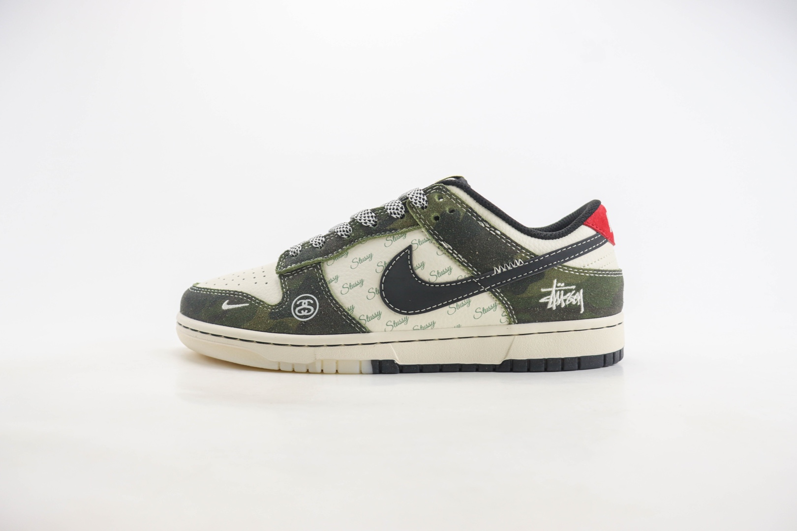耐克Stussy x Nike SB Dunk Low纯原版本低帮SB Dunk迷彩黑勾联名斯图西低帮板鞋 莆田耐克工厂 (ID:107583) - 图片1