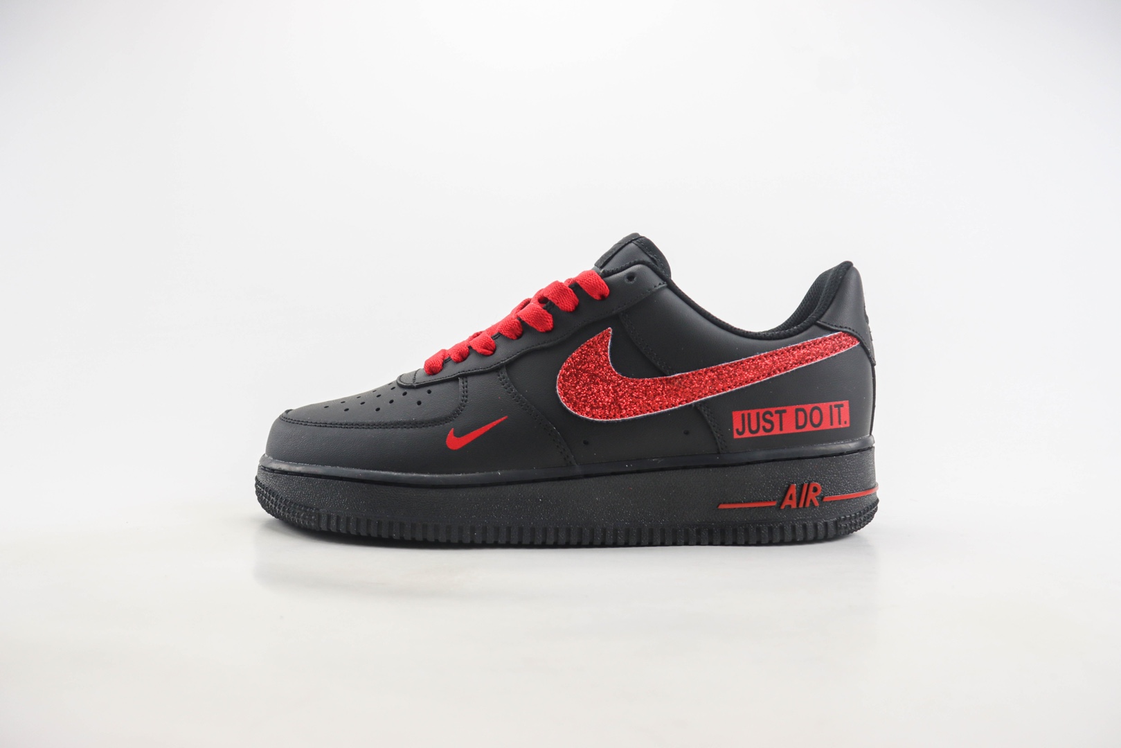 耐克Nike Air Force 1 Low纯原版本空军一号AF1黑红JUST DO IT低帮运动板鞋 莆田耐克代理 (ID:107604) - 图片1