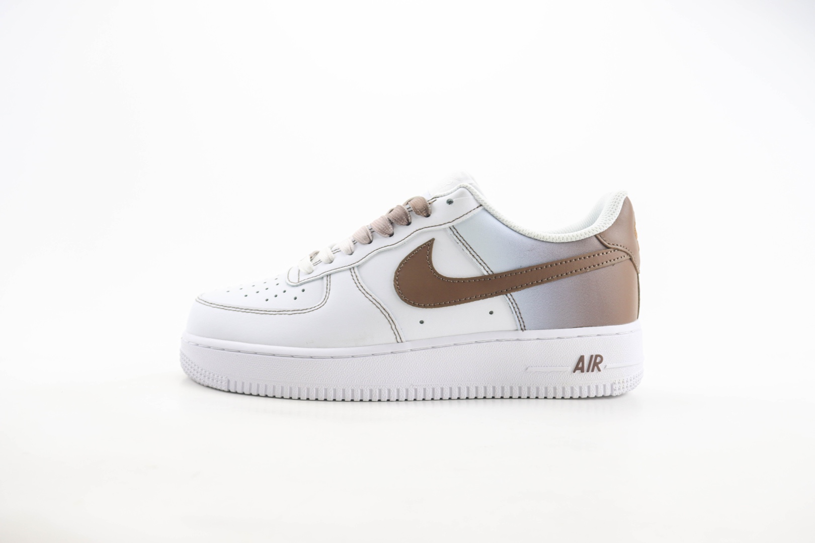 耐克Nike Air Force 1 Low纯原版本空军一号AF1白灰棕渐变低帮板鞋 莆田空军一号货源 (ID:107711) - 图片1