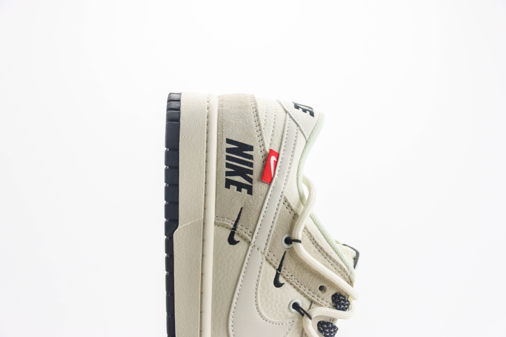 耐克Nike SB Dunk Low纯原版本低帮SB Dunk米灰抽绳绑带板鞋 莆田耐克代理 货号:XX3168-118