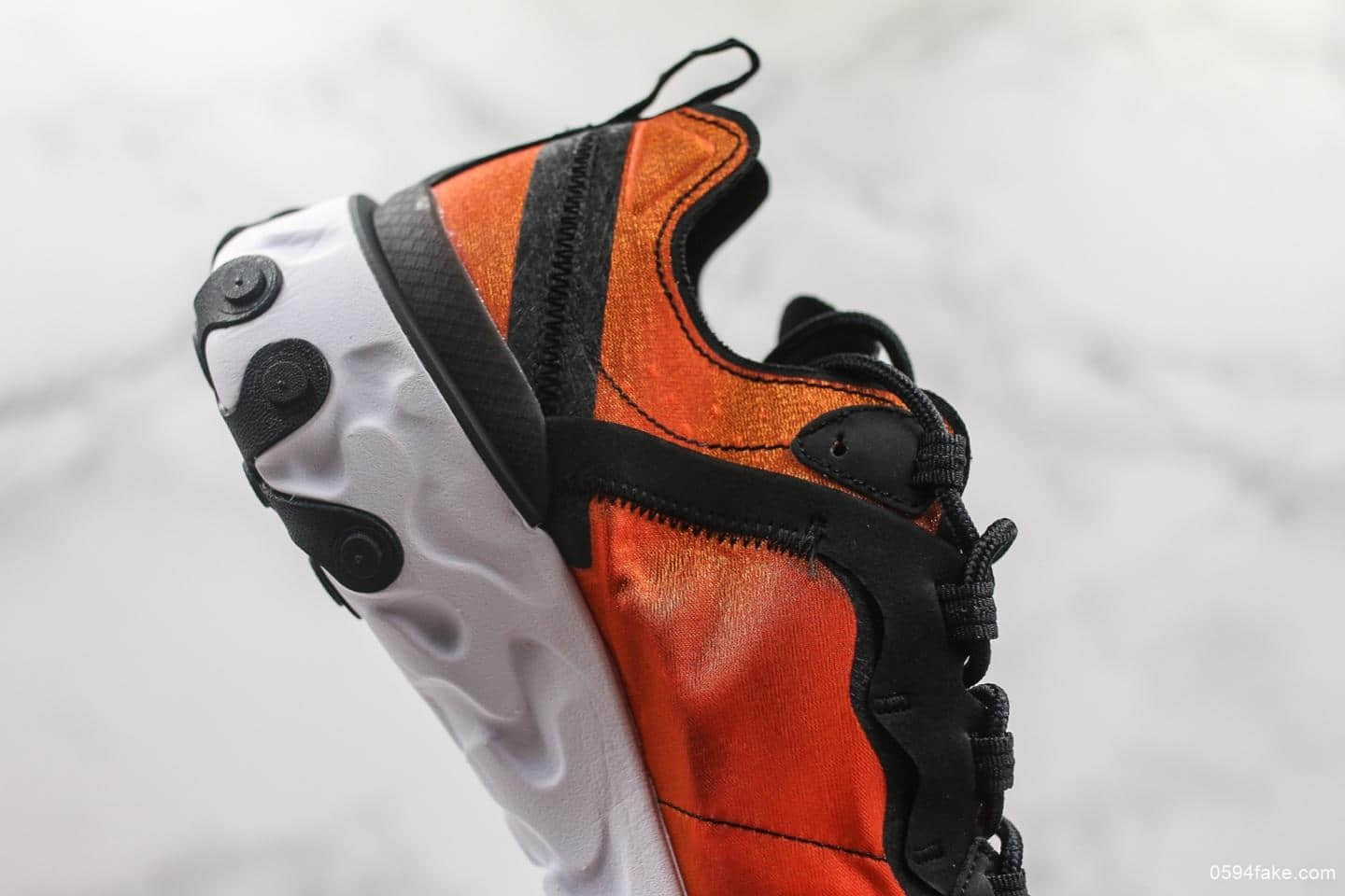 耐克React Element 55 PRM SU19高桥盾联名落叶橘公司级带半码 原厂韩国进口纱网 货号:BQ9241-001