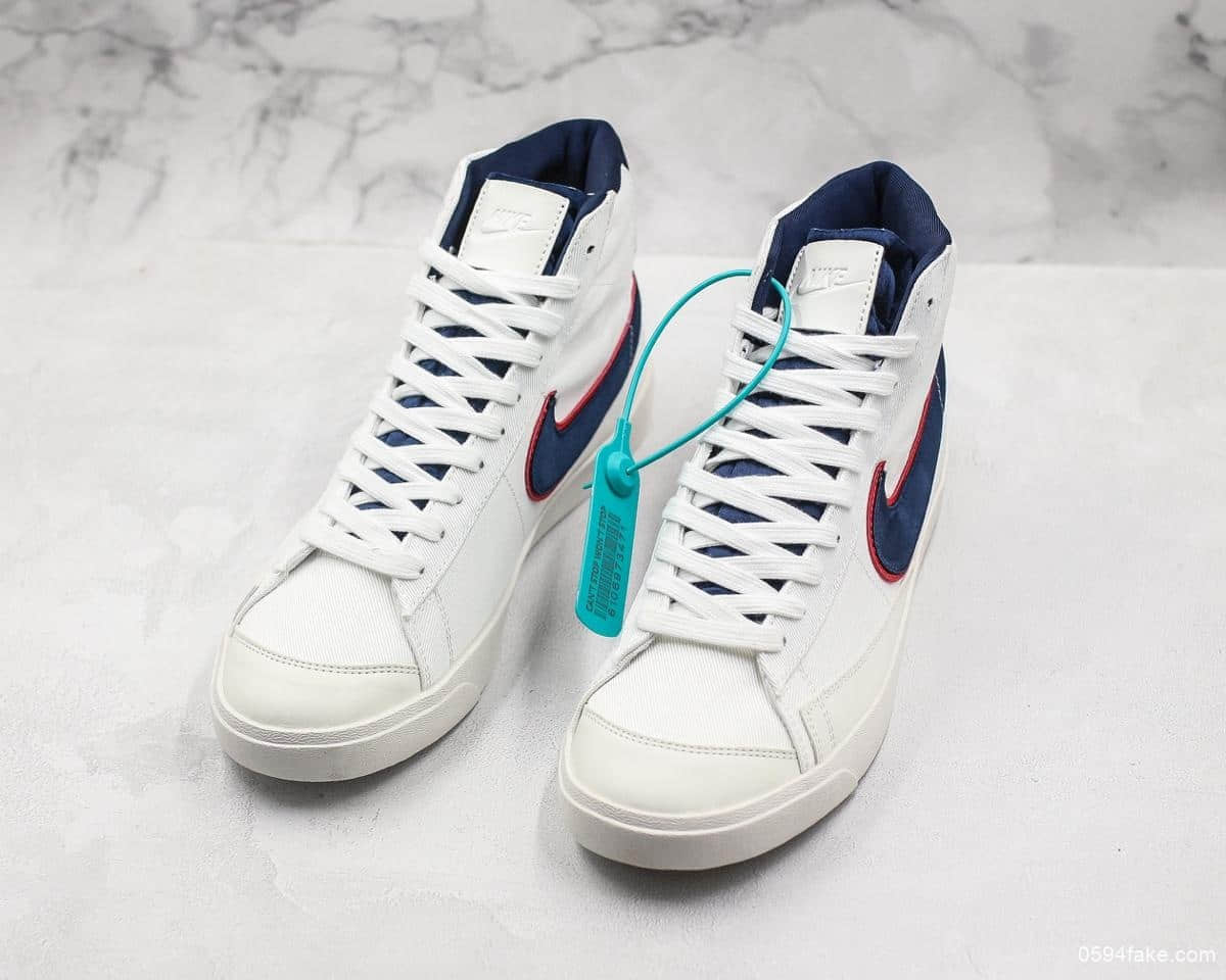 耐克Nike Blazer Mid '1977 Vintage WE开拓者奶白色真标带半码 休闲运动板鞋全新开发楦型纸板 货号：敏感内容9318-100