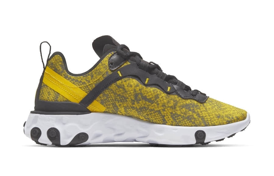 Nike React Element 55释出新配色！敏感内容蛇皮纹印花神秘奢华！