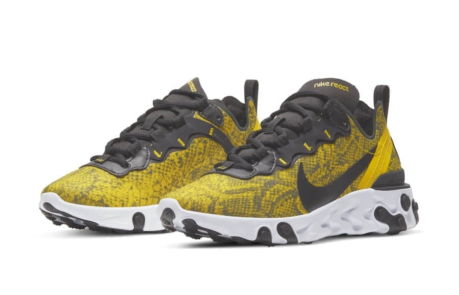 Nike React Element 55释出新配色！敏感内容蛇皮纹印花神秘奢华！ (ID:11005) - 图片1