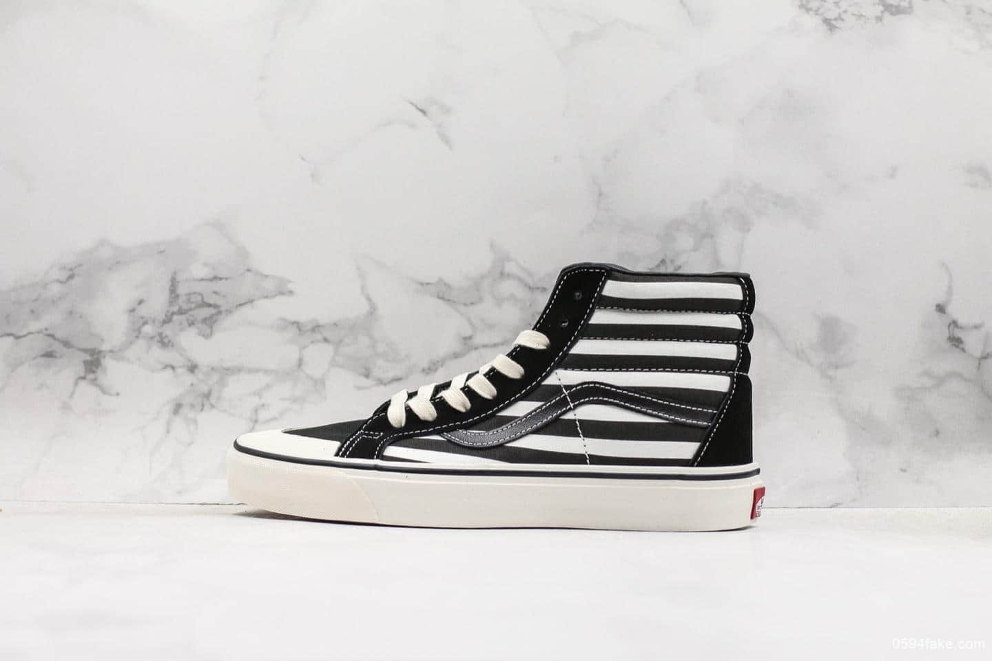万斯Vans Style 36 Decon SF鲜美子列麂皮黑白条纹高帮真标带半码 海外限定款 (ID:11038) - 图片1