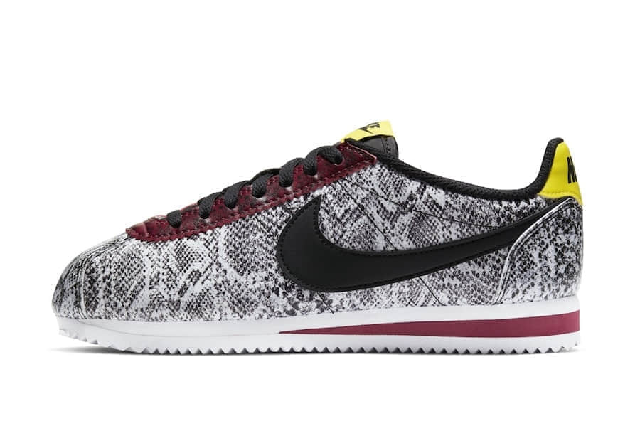 阿甘Nike Cortez新配色释出!霸气黑白蛇皮印花!