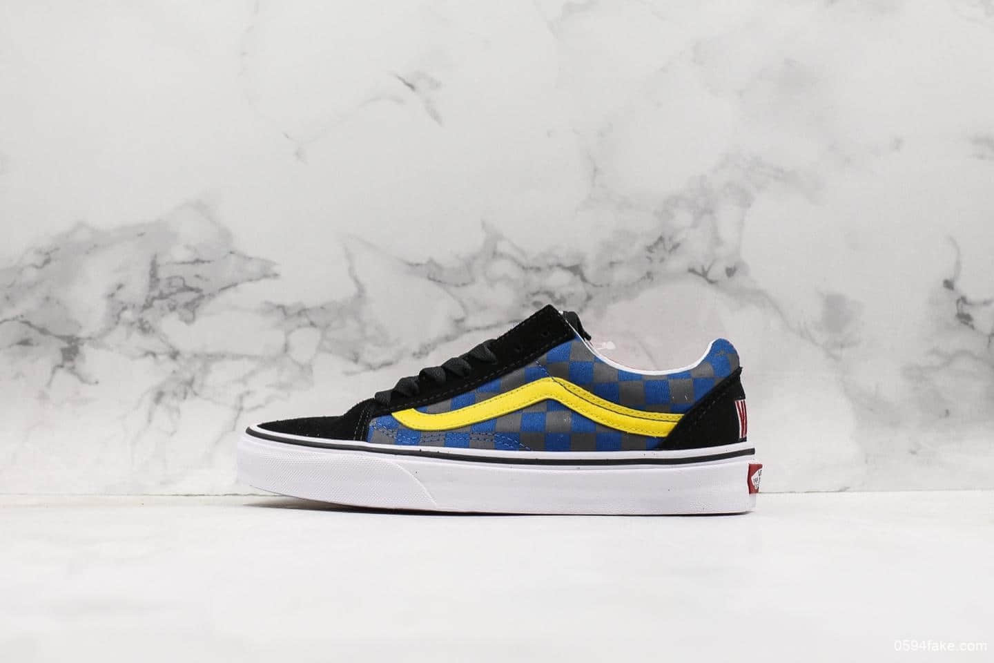 万斯Vans Old Skool红黄蓝鸳鸯不对称板鞋公司级带半码原厂硫化工艺原标原盒 (ID:11291) - 图片1