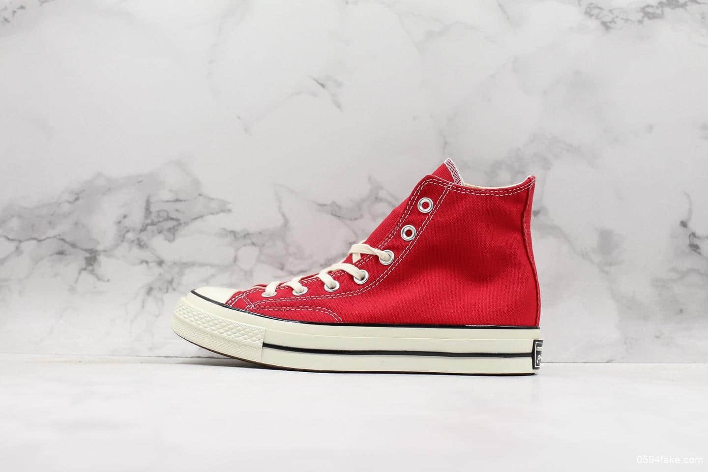 匡威Converse Chuck 1970s高帮帆布鞋大红色公司级带半码复古三星标正确软底蓝底 (ID:11336) - 图片1