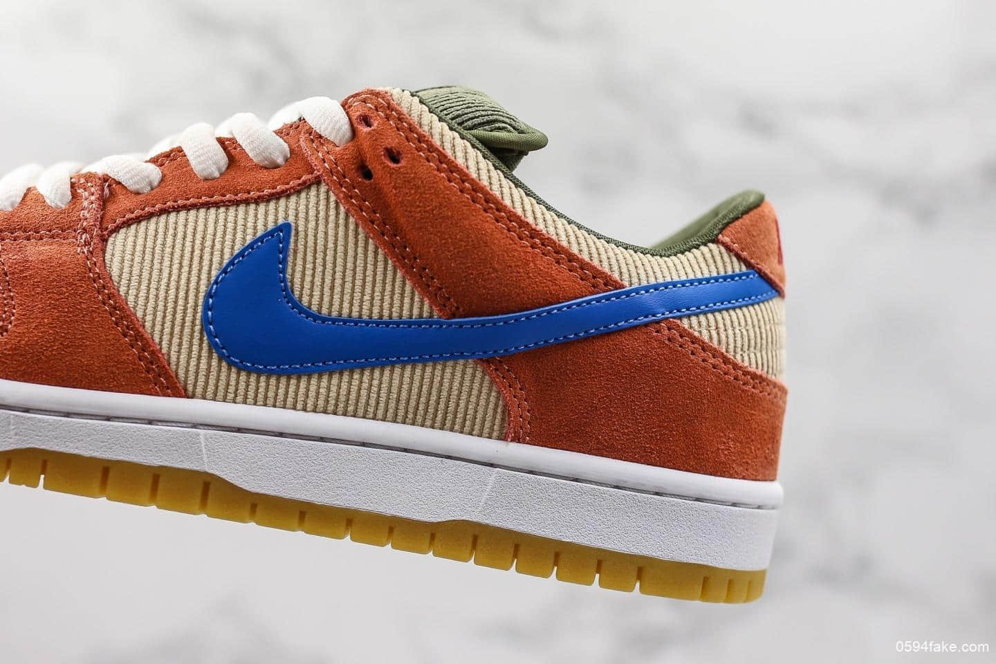耐克Nike SB Dunk Low Corduroy Dusty公司级版本扣篮系列低帮经典百搭休闲运动板鞋灯芯绒橙蓝 货号:BQ6817-201