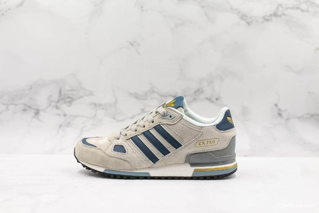 阿迪达斯Adidas Originals ZX750公司级版本阿迪达斯三叶草经典复古校园系列原标半码专柜同步国内标原盒 (ID:11558) - 图片1
