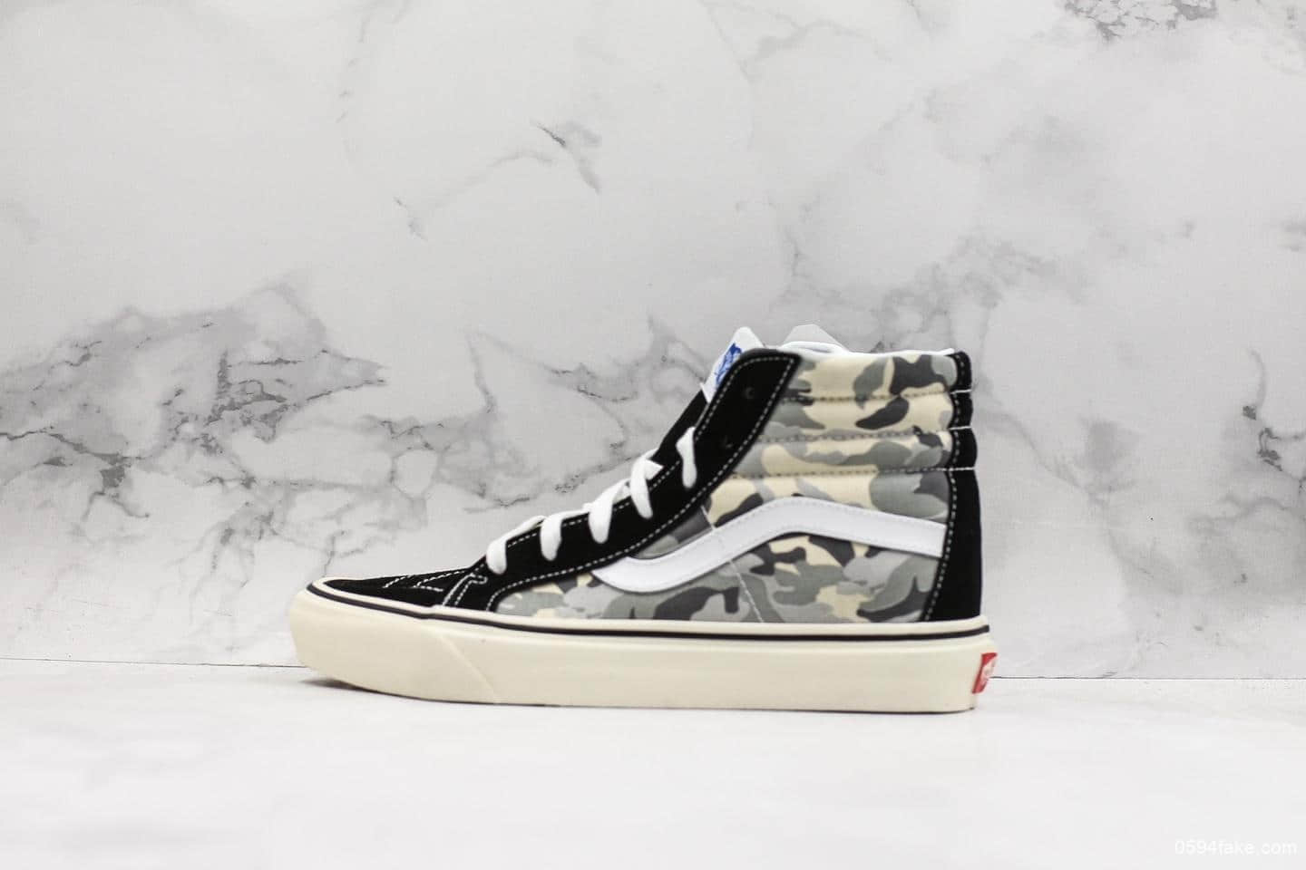 万斯Vans Sk8-Hi公司级真标硫化新款安娜海姆高帮拼色迷彩休闲帆布鞋 (ID:11574) - 图片1