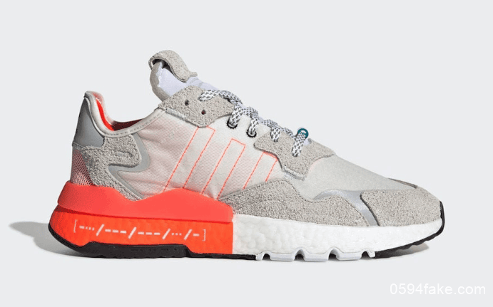 摩斯敏感内容点缀！这双adidas Nite Jogger有点不简单！ 货号：EH0249