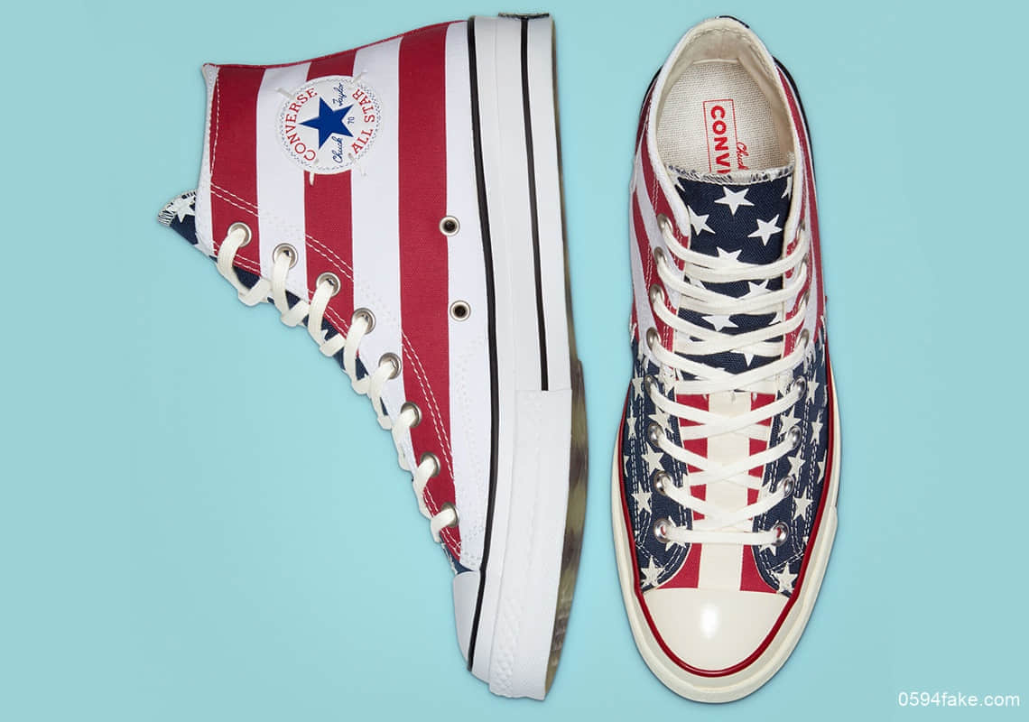 向美国独立日致敬!这双Converse Chuck 70有点个性! 货号:166426C