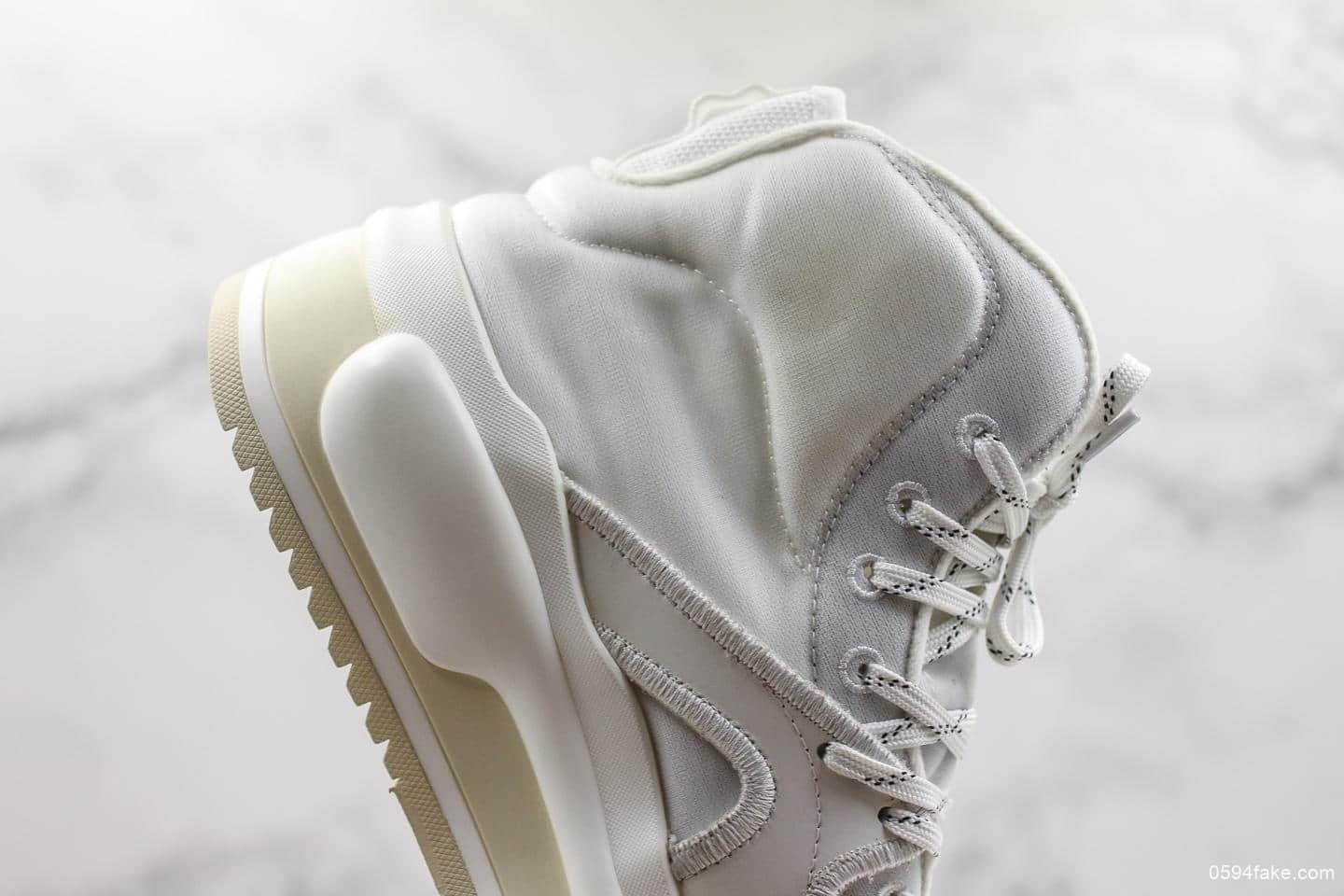 阿迪达斯adidas x Y-3 Hokori White White纯原版本山本耀司骄傲厚底系列中帮复古篮球运动风百搭休闲增高板鞋白米黄 货号:EF2635