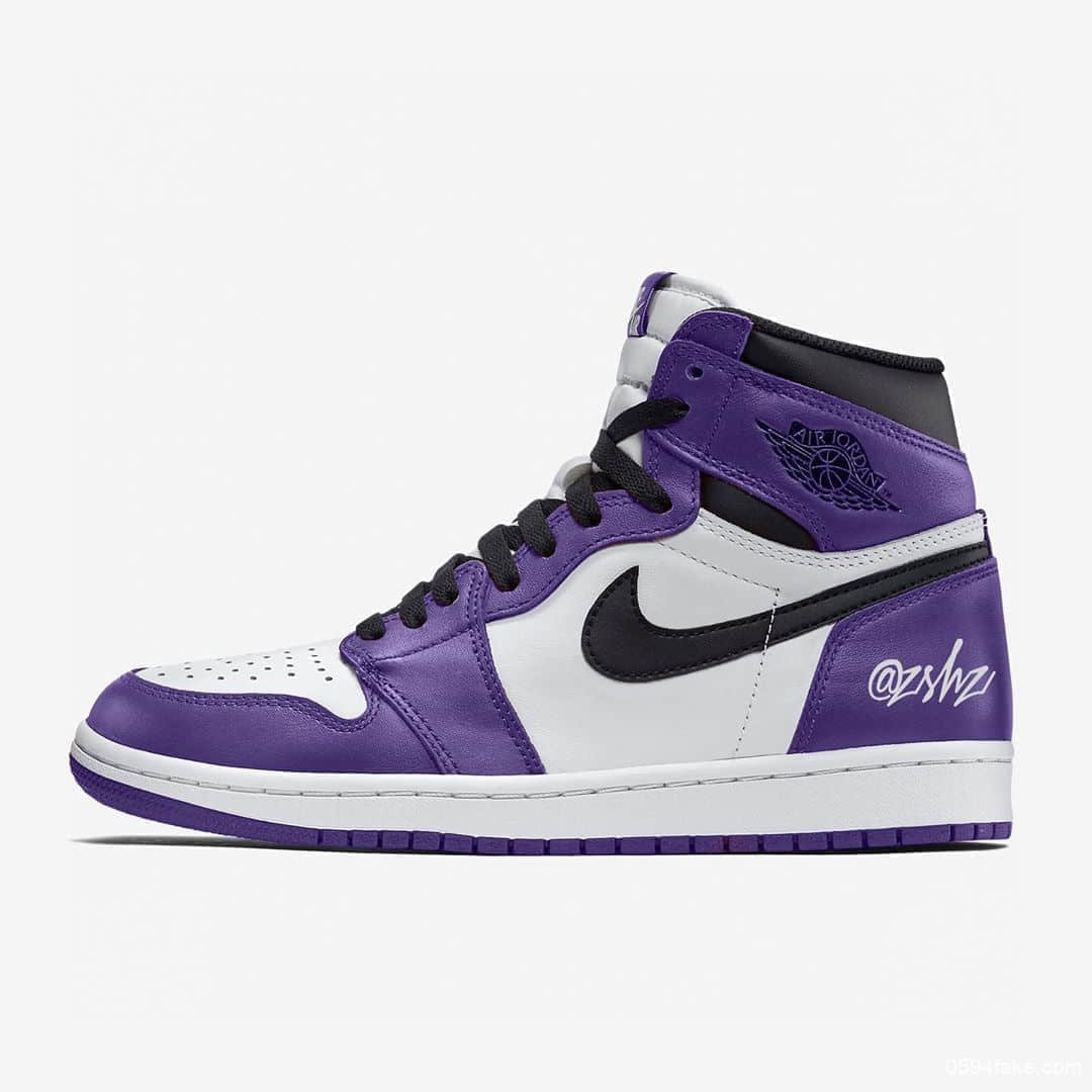Air Jordan 1恶人紫配色登场！风敏感内容十足谁与争锋！ 货号：555088-500