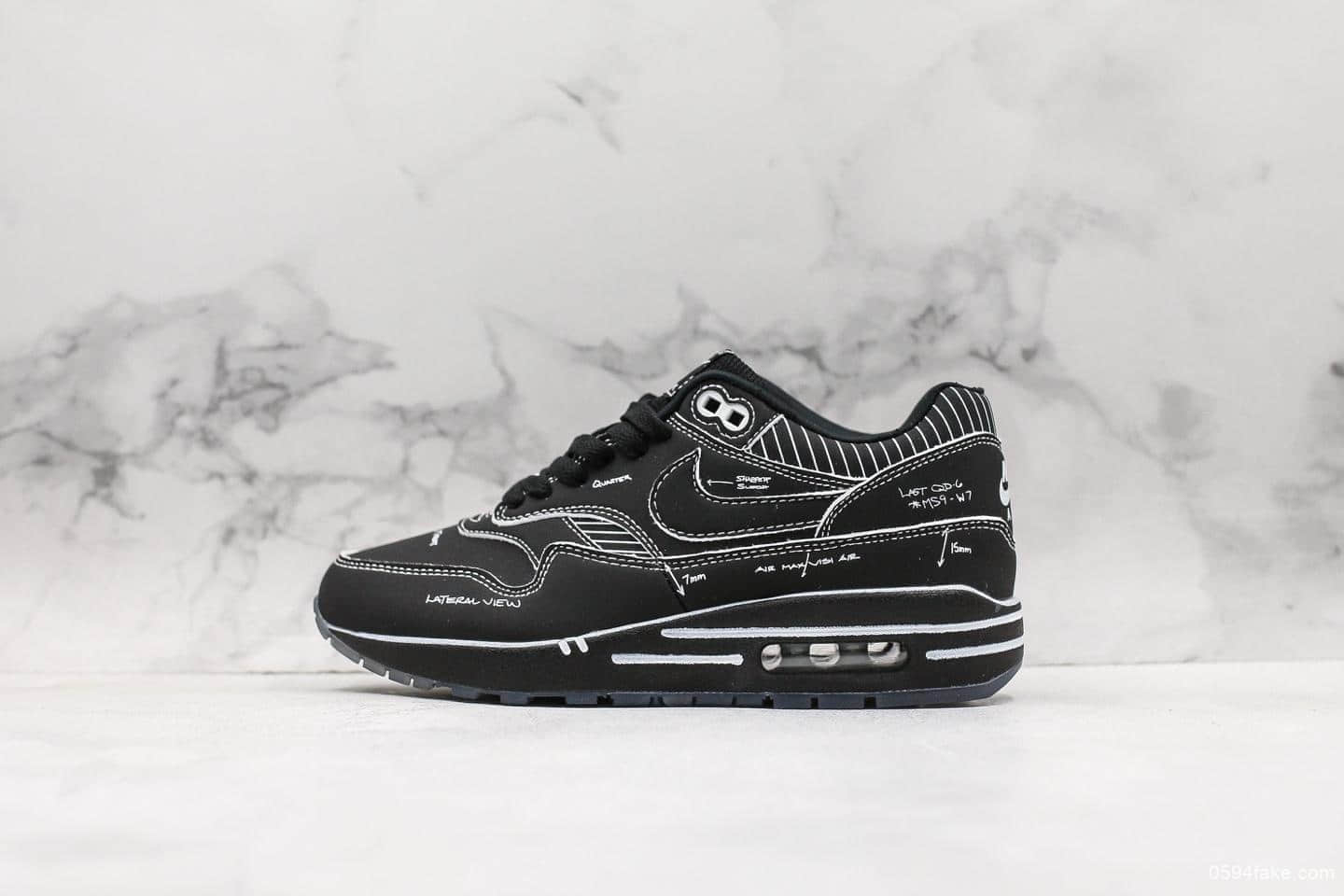 耐克atmos x NIKE Air Max 1 Animal Pack 3.0联名手稿复古气垫纯原版本原盒原标原鞋开模区别市面通货版本 货号:CJ4286-001
