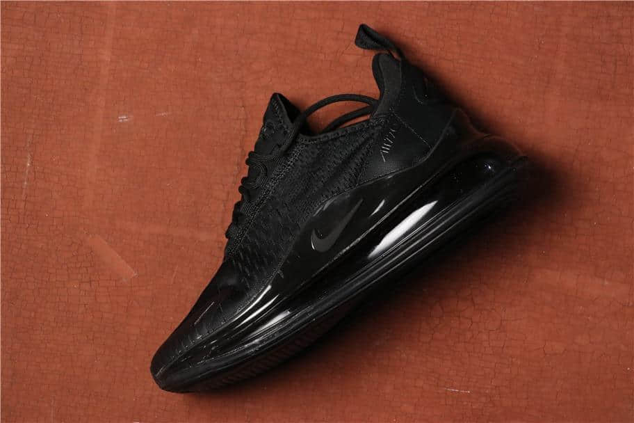 Nike Air Max 720全黑 耐克高品质真标气垫720网面透气运动鞋 (ID:1262) - 图片1