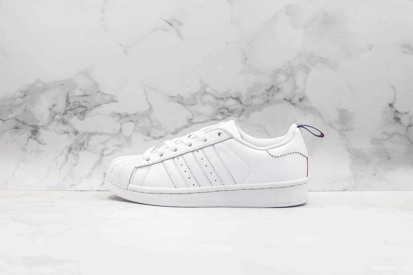 阿迪达斯Adidas SUPERSTAR纯原版本三叶草贝壳头法国限定配色休闲百搭板鞋原厂楦头打造 (ID:12736) - 图片1