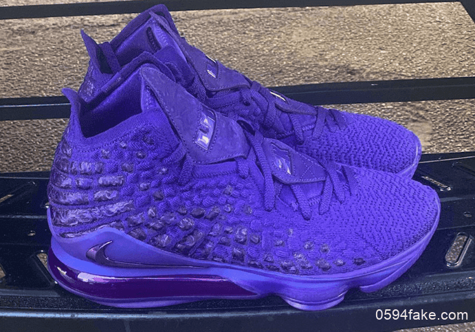 詹姆斯晒出特殊的2K配色的LeBron 17实物图！这个紫色太迷幻了！ (ID:13045) - 图片1