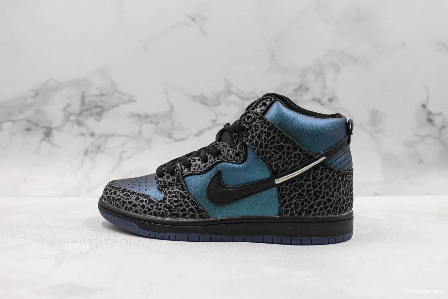 耐克Nike SB Dunk High Black Sheep纯原版本全明星黑黄蜂变色龙材质原盒配套包装原档案开发 货号:BQ6827-001