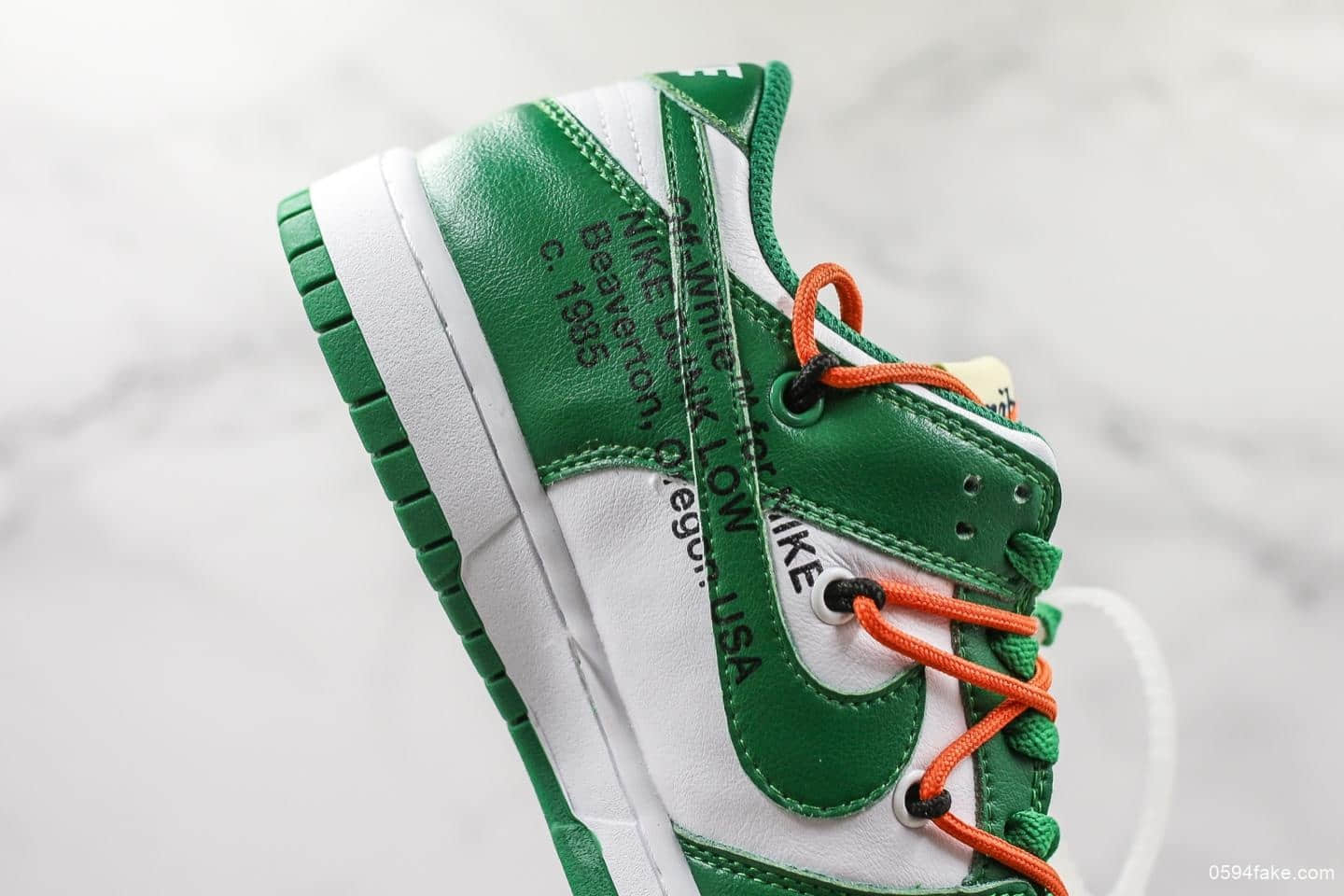耐克Nike SB Nike SB Dunk Low x OFF-White联名款白绿色纯原版本内置气垫 货号:CT0856-100