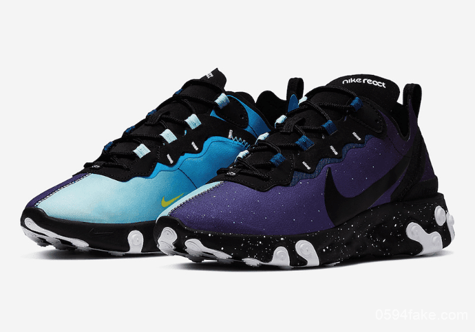 鸳鸯星空配色！这双Nike React Element 55美得窒息！ (ID:13172) - 图片1