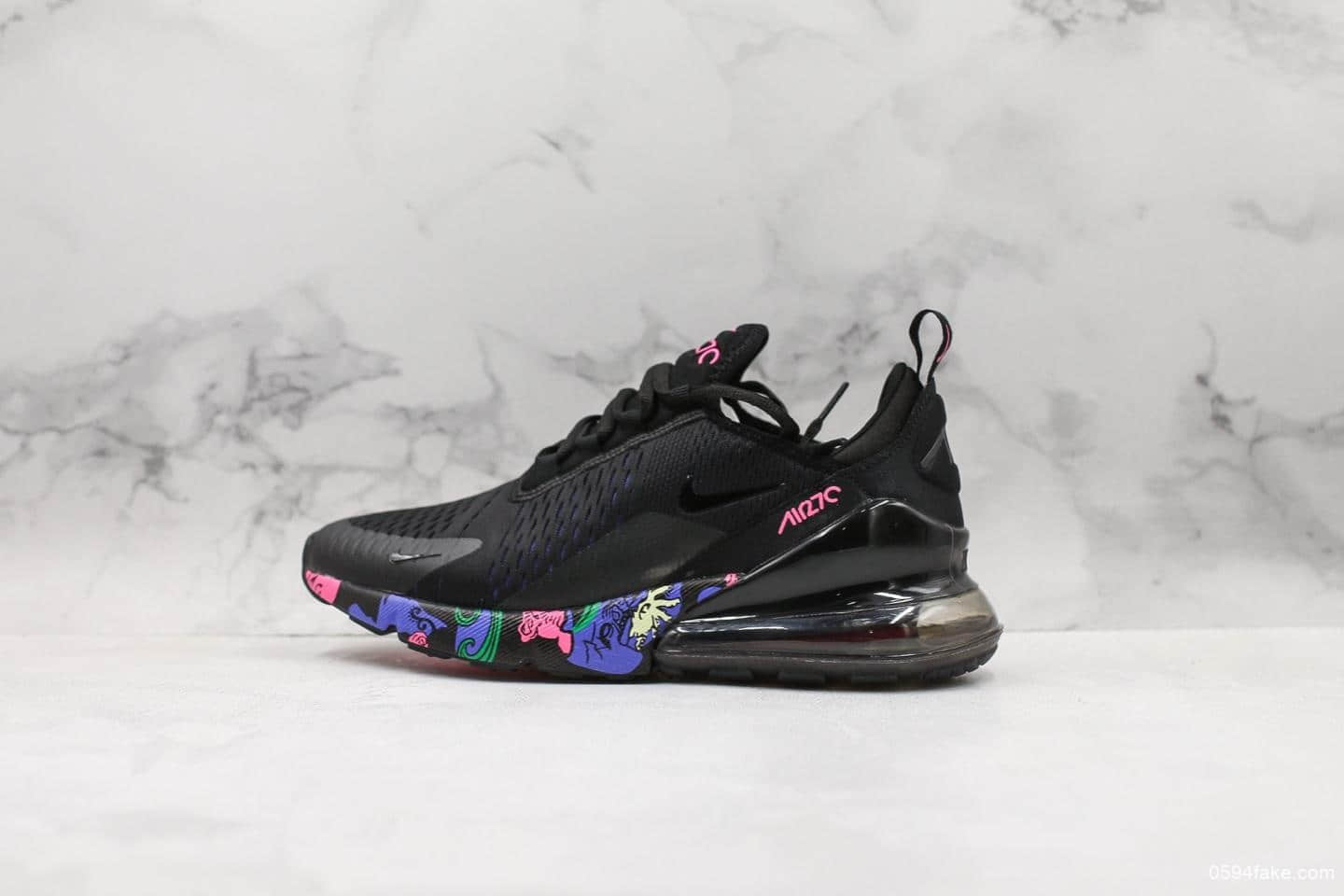耐克Nike Air Max 270公司级版本夏威夷黑彩配色官方主推原档案数据开发原盒原标真实小潘气垫 (ID:13228) - 图片1