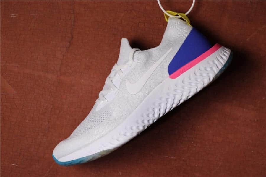 Nike Epic React Flyknit彩虹白 耐克瑞亚纯原级泡沫颗粒编织跑步鞋 (ID:1327) - 图片1