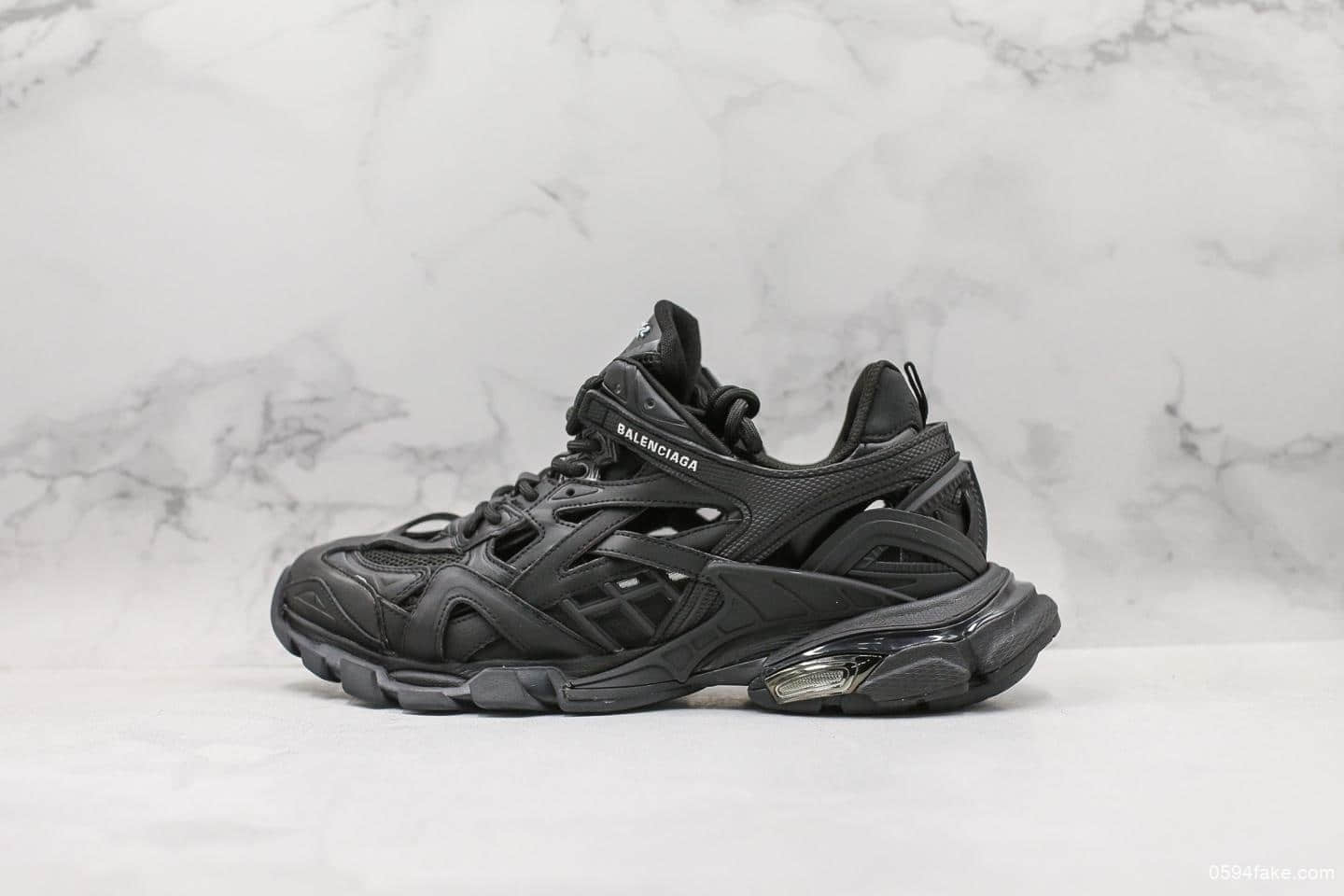 巴黎世家Balenciaga Track.2镂空黑色市面顶级纯原版本细节对比ZP区别市面低端版本 (ID:13276) - 图片1