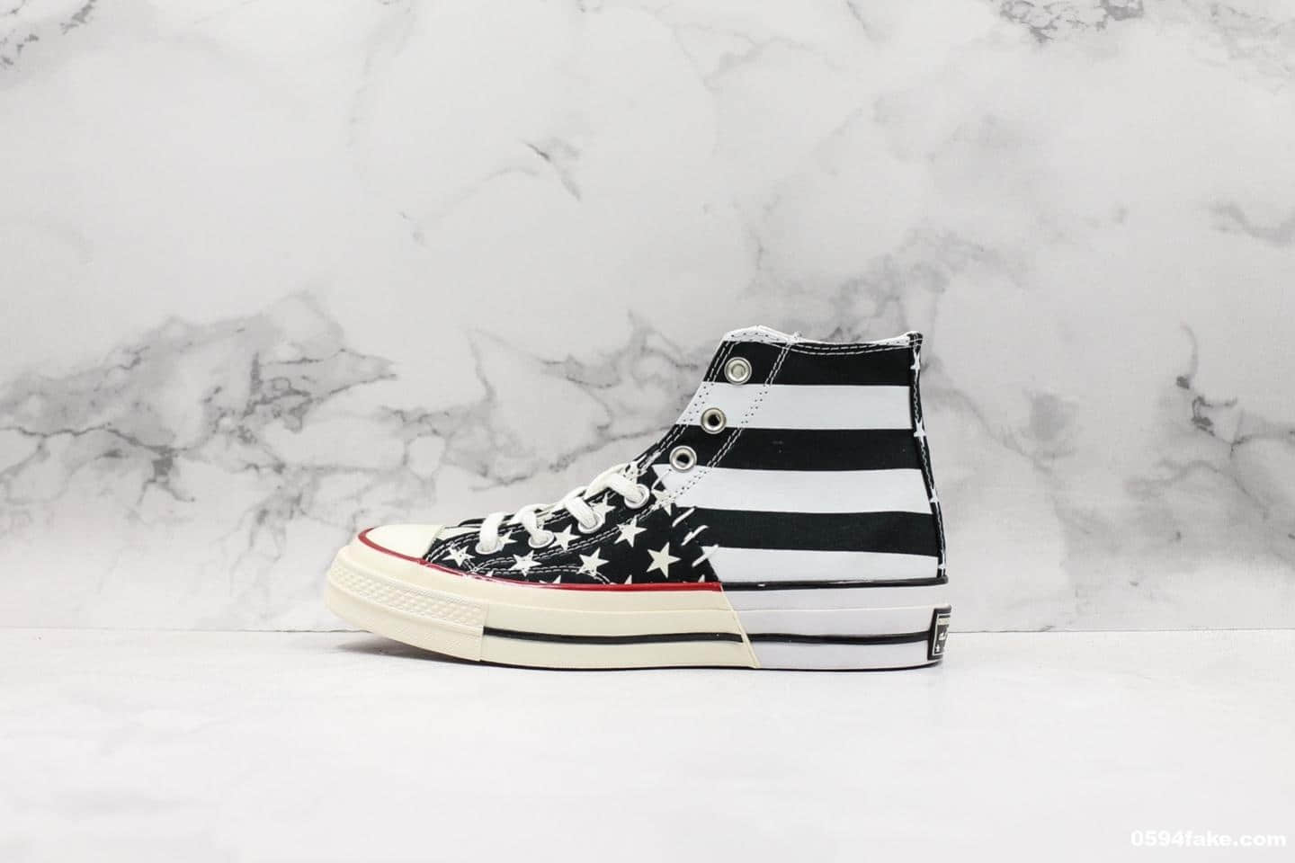 匡威Converse Chuck 70推出拼接美国US星条旗鸳鸯系列公司级真标硫化蓝底双围条 (ID:13378) - 图片1