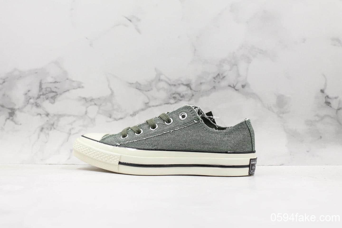 匡威Converse Chuck Taylor All Star低帮帆布鞋男女同款真标硫化工艺聚氨酯硅蓝PU中底 货号:164597C