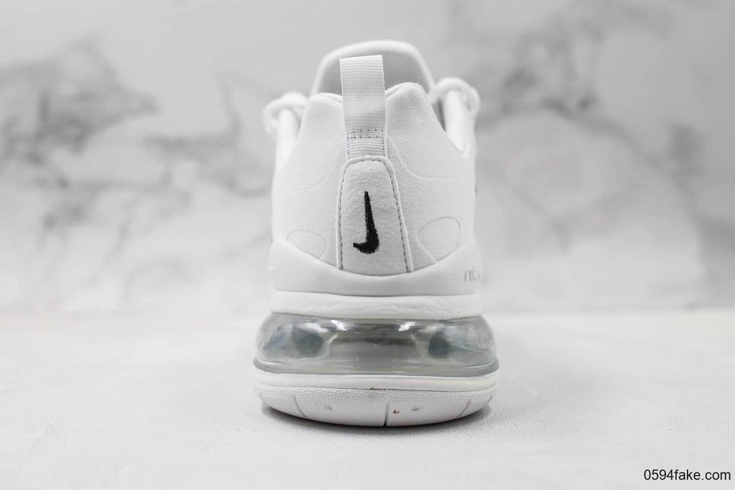 耐克Nike React Air Max 270纯原版本瑞亚后半掌气垫百搭运动慢跑鞋敏感内容猫联名款 货号：AQ9087-101
