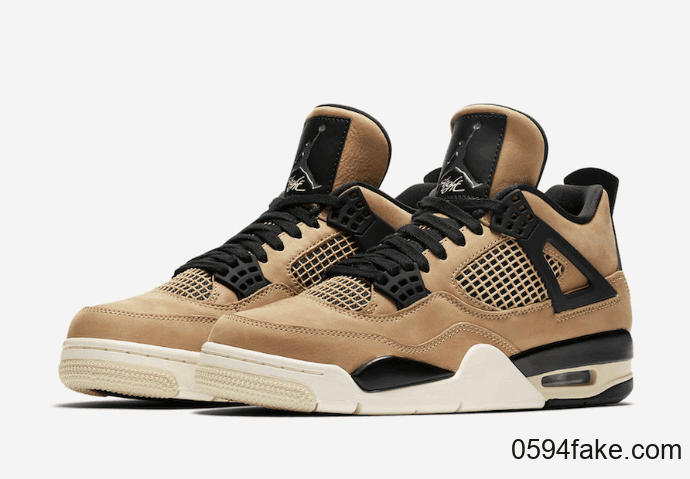 Air Jordan 4 “Mushroom”官图释出!来一双”珍珠奶茶“鞋吗? 货号:AQ9129-200