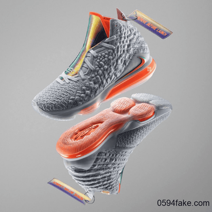 LeBron 17全新配色“Future Air”首度曝光！炫彩镭射鞋舌吸睛十足！ (ID:14340) - 图片1