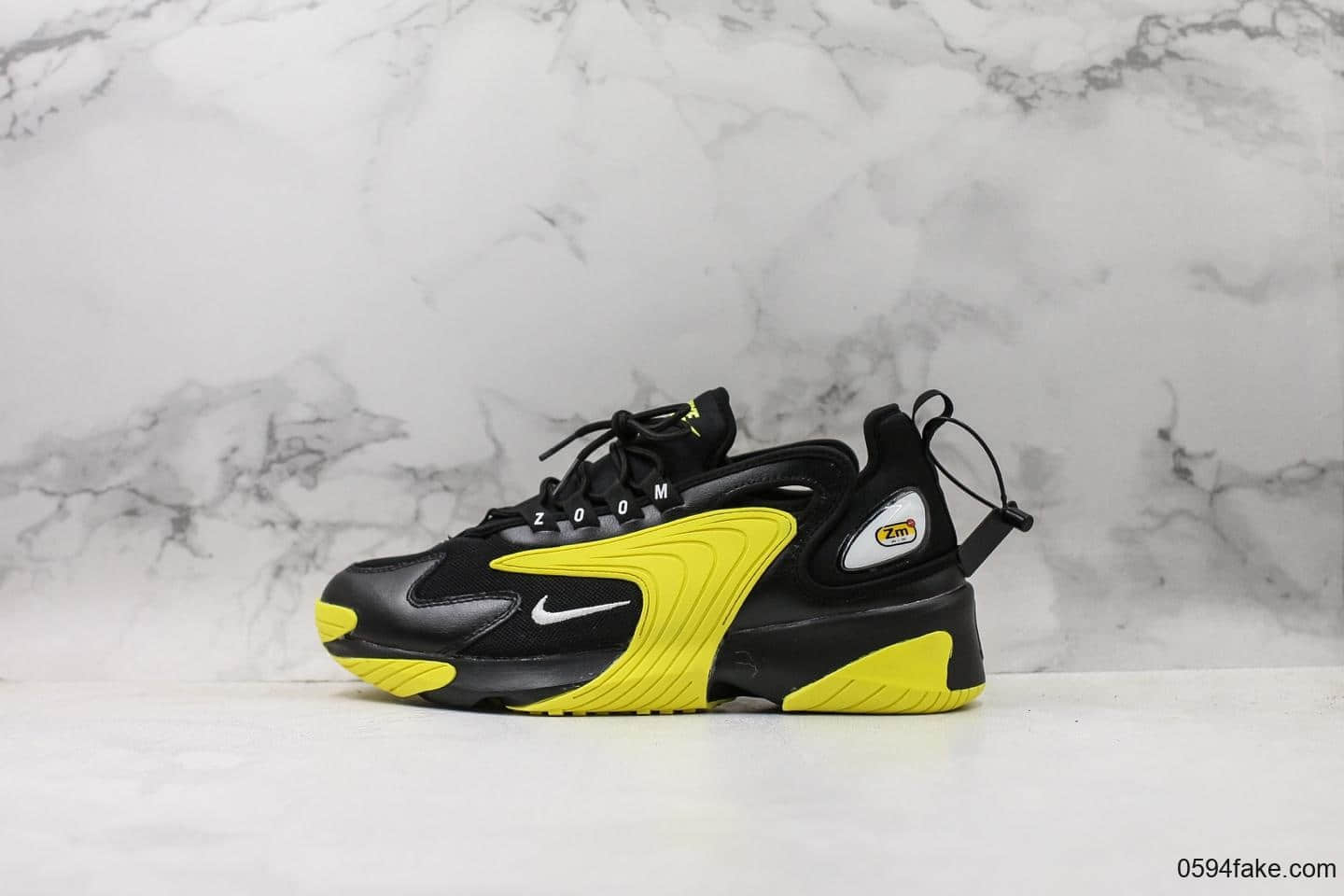 耐克Nike Zoom 2000 2K纯原版本复古老爹鞋黑黄配色原盒原标区别市面通货版本 (ID:14545) - 图片1