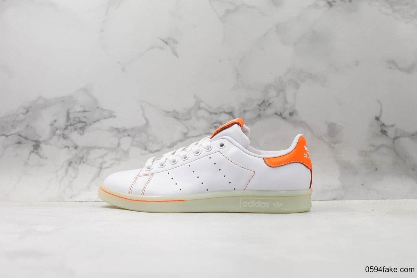 阿迪达斯Vlone x Adidas Stan Smith史密斯联名款纯原版本低帮百搭板鞋原装原盒顶级头层小牛皮 (ID:15126) - 图片1