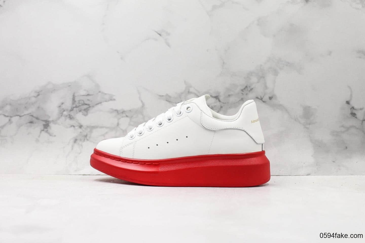 麦昆Alexander Mcqueen 2019纯原版本白面红底新版本材料升级MQ原版一比一鞋底头层拉帕牛皮 (ID:15134) - 图片1