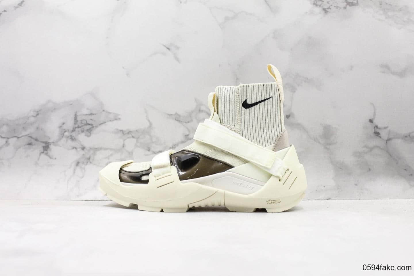 耐克Nike Free TR Flyknit 3 SP Black纯原联名款机能袜子针织高筒运动套底慢跑鞋针织白 (ID:15168) - 图片1