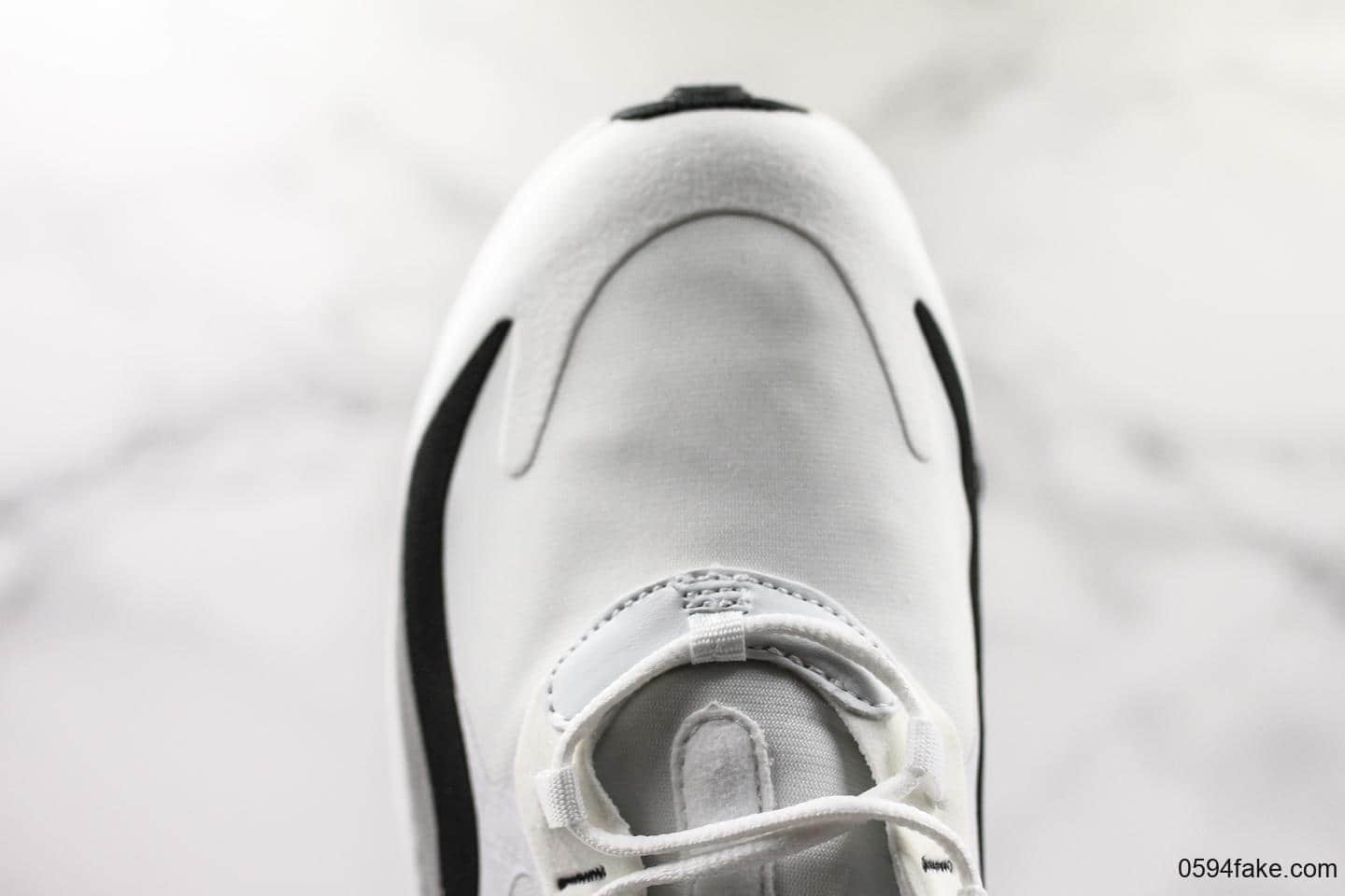 耐克Nike Air Max 270 React White Black Grey270纯原版本瑞亚赛车系列后半掌气垫百搭运动慢跑鞋白灰黑 货号:AQ9087-103