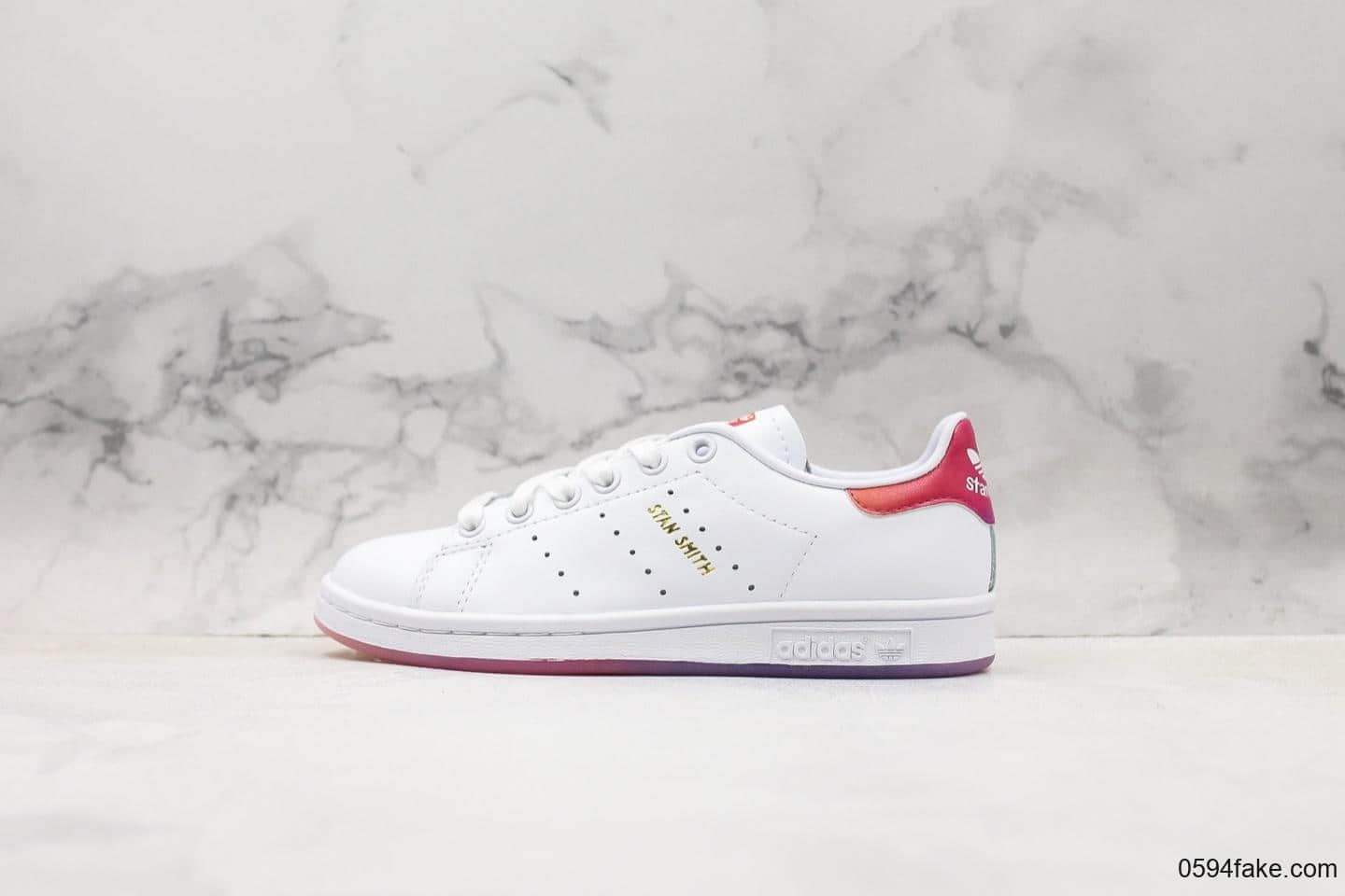阿迪达斯Adidas STAN 敏感内容ITH公司级版本史密斯高密度EVA发泡软中底拉帮工艺渐变红限定配色 (ID:15505) - 图片1