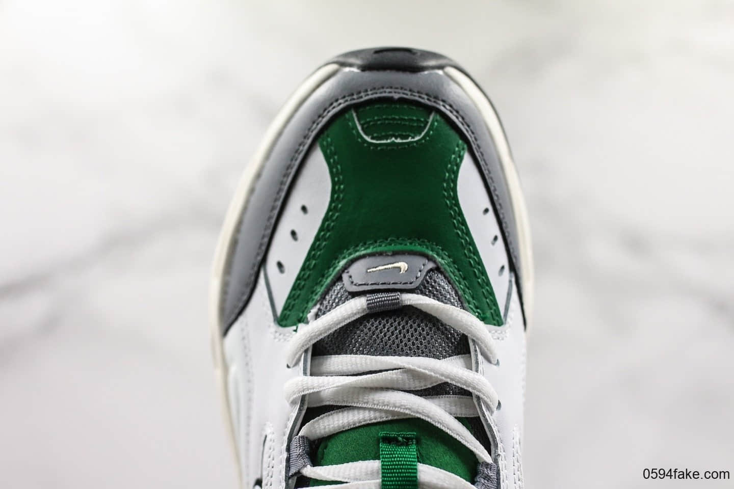 耐克Nike Air Monarch the M2K Tekno白灰绿M2K老爹鞋复古休闲运动鞋真标带半码 原厂模具开发 货号:视频内容4789-009