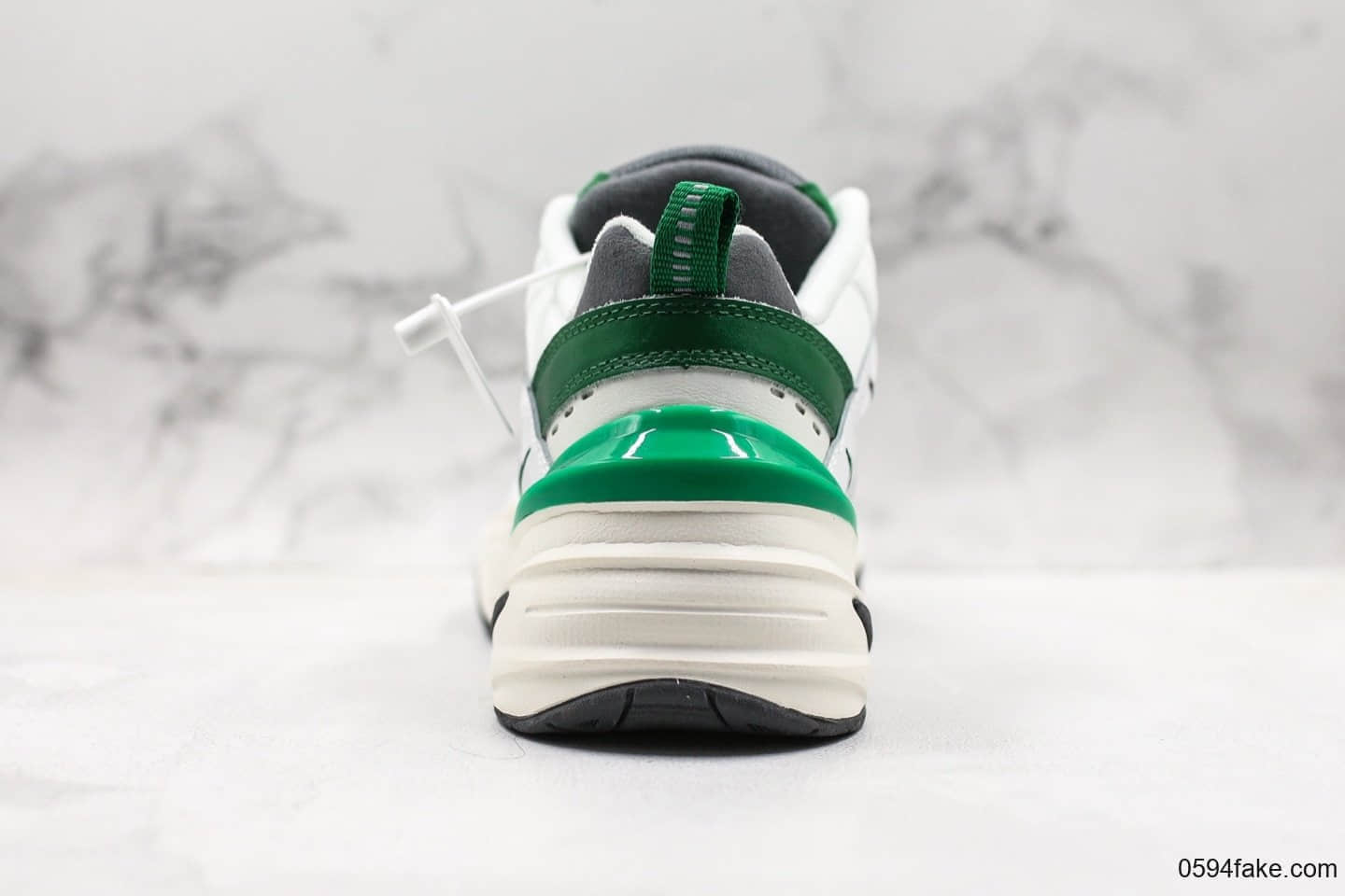 耐克Nike Air Monarch the M2K Tekno白灰绿M2K老爹鞋复古休闲运动鞋真标带半码 原厂模具开发 货号:视频内容4789-009
