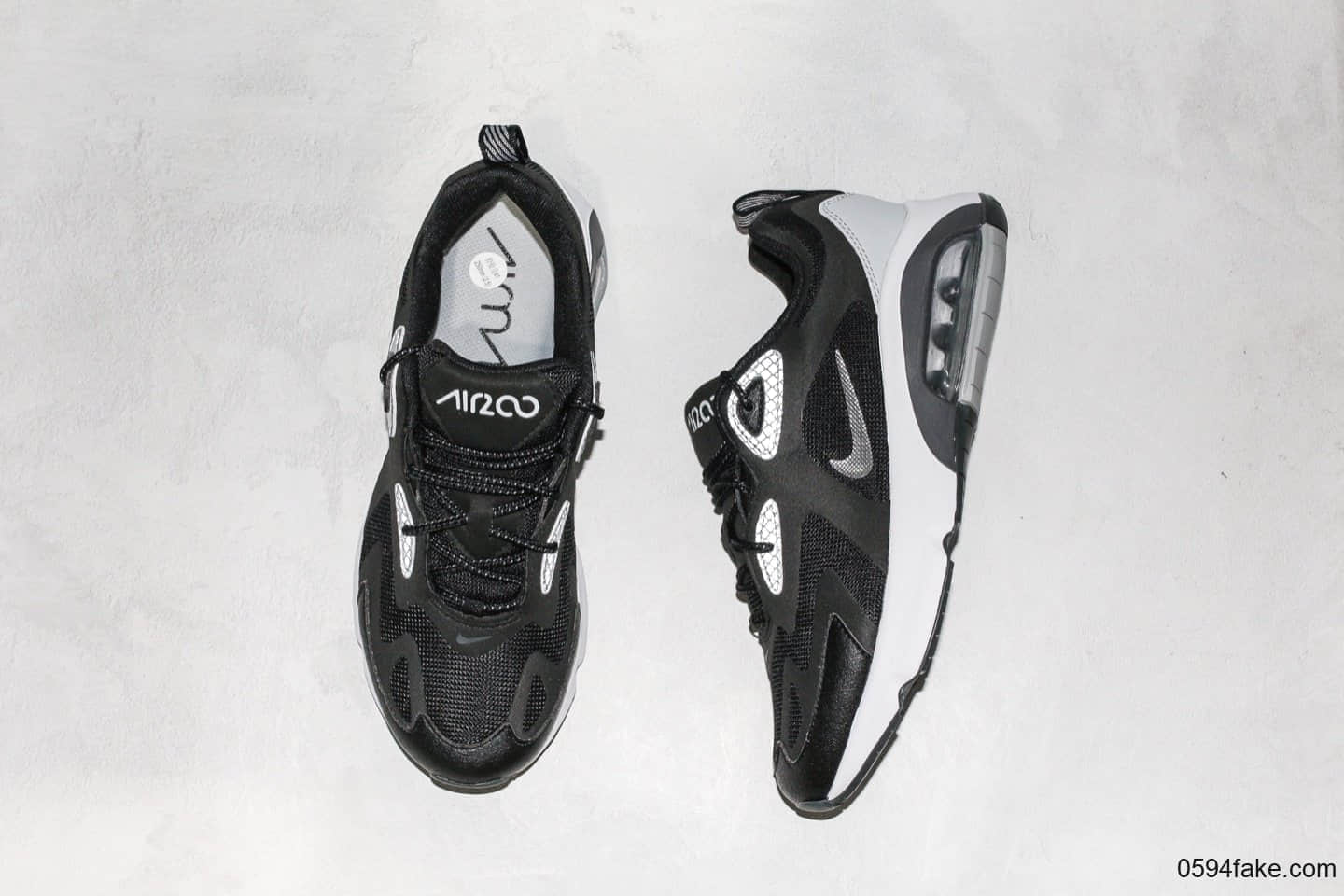 耐克Nike Air Max 200复古气垫鞋休闲跑步鞋黑白公司级官方同步二维码鞋标原盒原标区分通货 货号:BV5485-008
