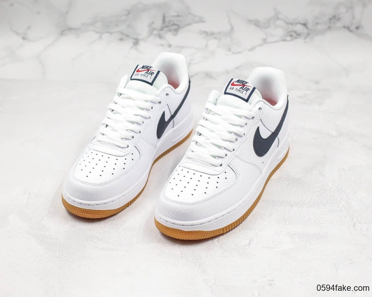 耐克Nike Air Force 1空军一号AF1休闲板鞋运动鞋白黑公司级带半码头层皮鞋头电脑冲孔内置软底气垫 货号:CI0057-100